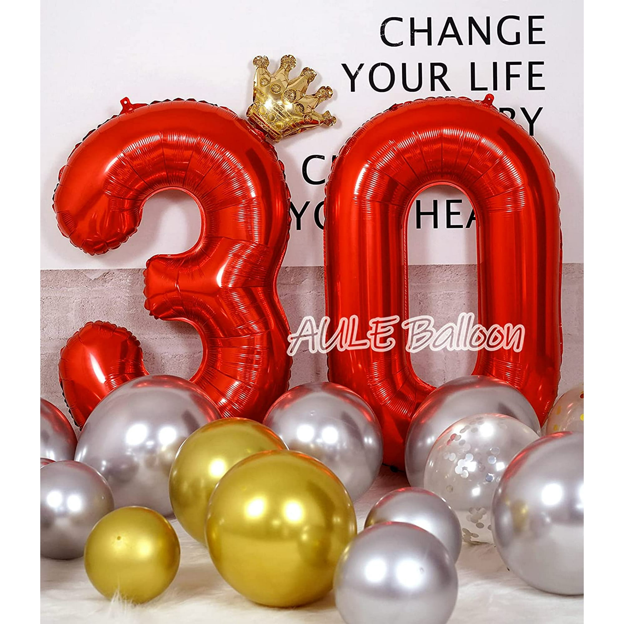 Birthday Foil Big Number Balloons Party Balloon Helium 30 40 inch Decorations